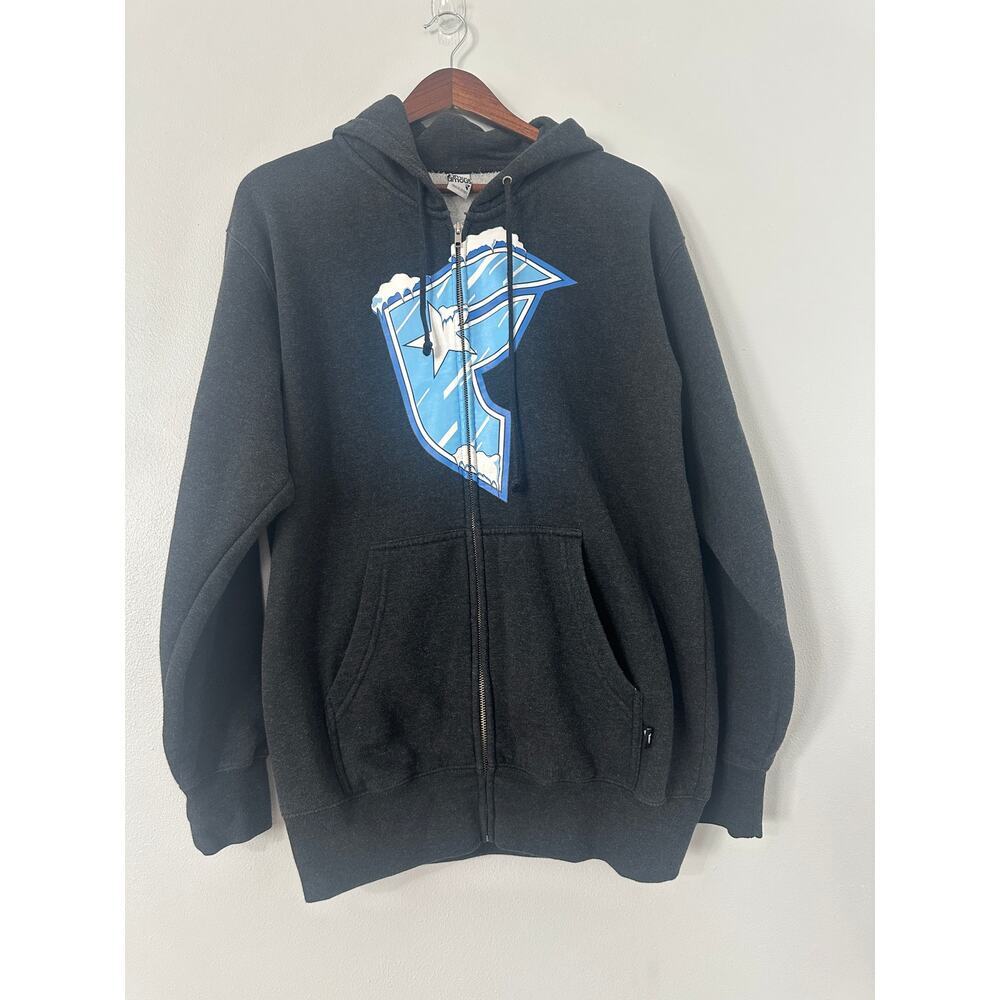 Vintage Famous Stars & Straps Ice Snowboarding Hoodie sz Medium
